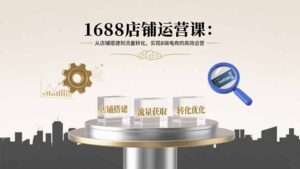 1688店铺运营课：从店铺搭建到流量转化，实现B端电商的高效运营-优创圈