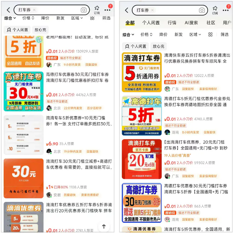 图片[1]-闲鱼上“1分钱打车券”的背后秘密，你知道吗？-优创圈