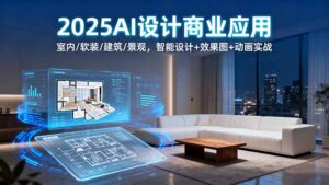 2025AI设计商业应用：室内/软装/建筑/景观，智能设计+效果图+动画实战-优创圈