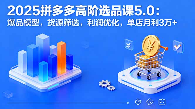2025拼多多高阶选品课5.0：爆品模型，货源筛选，利润优化，单店月利3万+-点创网
