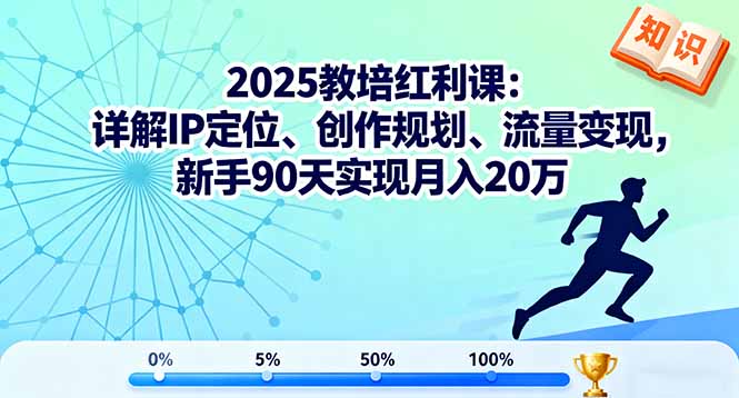 2025教培红利课：详解IP定位、创作规划、流量变现，新手90天实现月入20万-聚创学社
