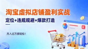 淘宝虚拟店铺盈利实战：定位+违规规避+爆款打造，月入过万很轻松！-优创圈