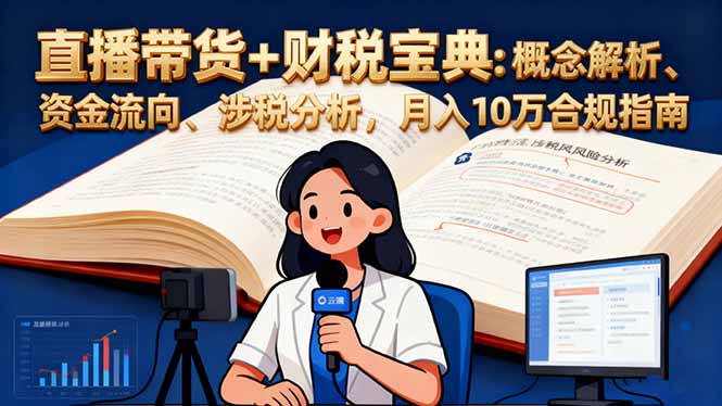 直播带货+财税宝典：概念解析、资金流向、涉税分析，月入10万合规指南-胜创圈