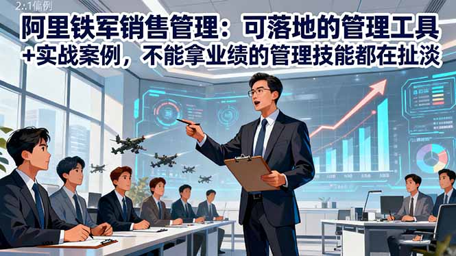 阿里铁军销售管理：可落地的管理工具+实战案例，不能拿业绩的管理都在扯淡-胜创圈