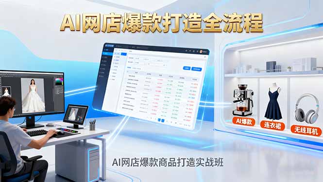 AI网店爆款商品打造实战班：AI技术实现商品图智能处理，快速搭建AI网店-伙伴笔记
