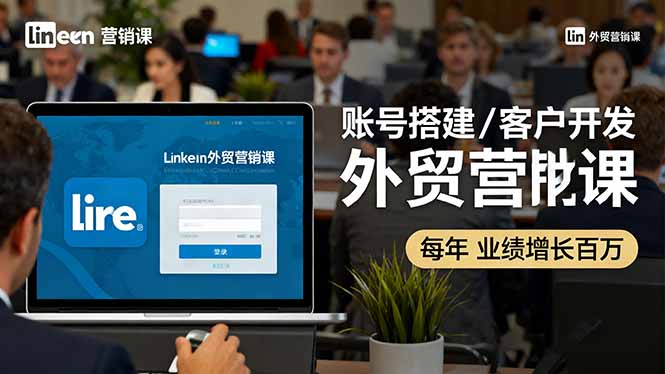 LinkedIn外贸营销课：账号搭建/客户开发/成交转化，年业绩增长百万+-点创网