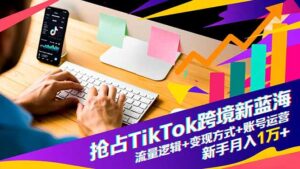 抢占TikTok跨境新蓝海:流量逻辑+变现方式+账号运营,新手月入1万+-优创圈