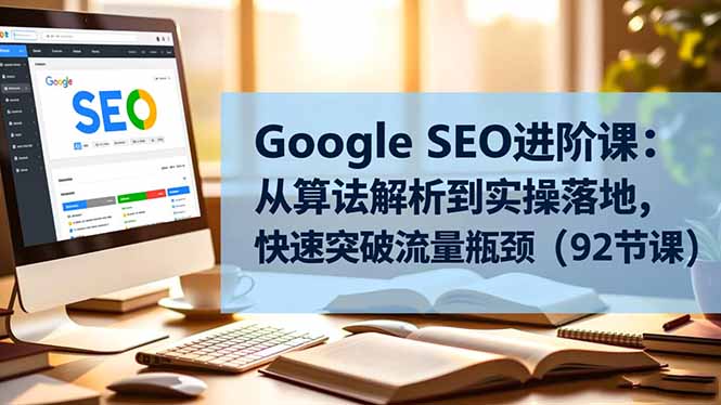 Google SEO进阶课：从算法解析到实操落地，快速突破流量瓶颈（92节课）-云创优业