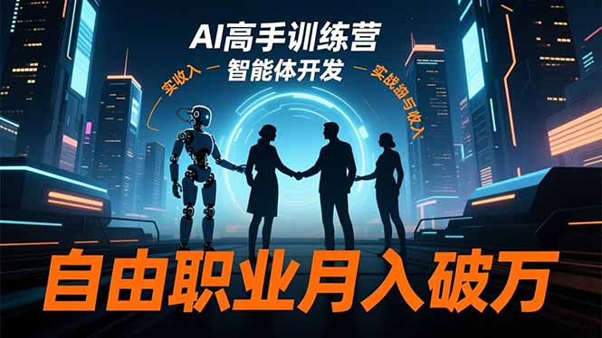 AI高手训练营3.0，ChatGPT，Midjourney，智能体开发，自由职业月入破万-清创圈