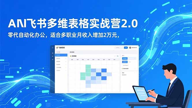 AI+飞书多维表格实战营2.0：零代码自动化办公，适合多职业月收入增加2万元-点创网