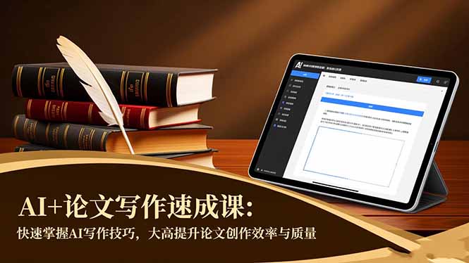AI+论文写作速成课：快速掌握AI写作技巧，大幅提升论文创作效率与质量-清创圈