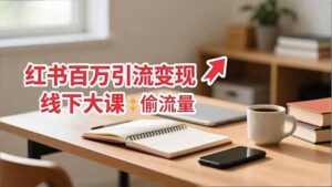 小红书百万引流变现-11月线下大课：分享从0到百万引流路径，手把手教偷流量、拿结果-优创圈