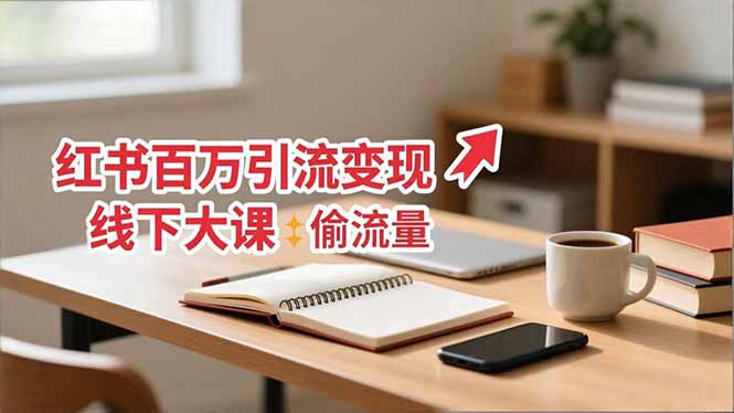 小红书百万引流变现-11月线下大课：分享从0到百万引流路径，手把手教偷流量、拿结果-点创网