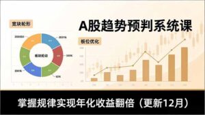 A股趋势预判系统课，多维分析、板块轮动、仓位优化，掌握规律实现年化收益翻倍（更新12月）-优创圈
