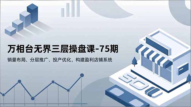 万相台无界三层操盘课-75期，销量布局、分层推广、投产优化，构建盈利店铺系统-云创优业