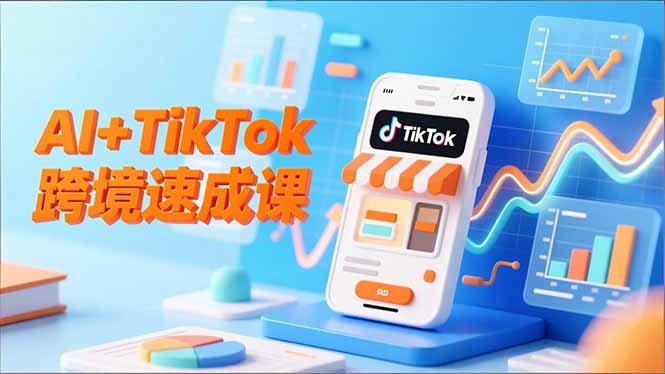 AI+TikTok跨境速成课，智能翻译、店铺定位、流程拆解，7天高效上线运营-铭创学社