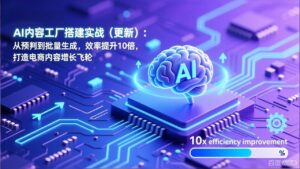 AI内容工厂搭建实战（更新）：从预判到批量生成，效率提升10倍，打造电商内容增长飞轮-优创圈