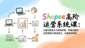 Shopee高阶运营系统课：大量实操演示与逻辑拆解，构建完整的运营思维与落地能力，店铺高效增长-优创圈