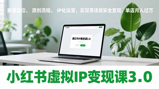 小红书虚拟IP变现课3.0，赛道定位、原创流程、IP化运营，实现零违规安全变现，单店月入过万-铭创学社