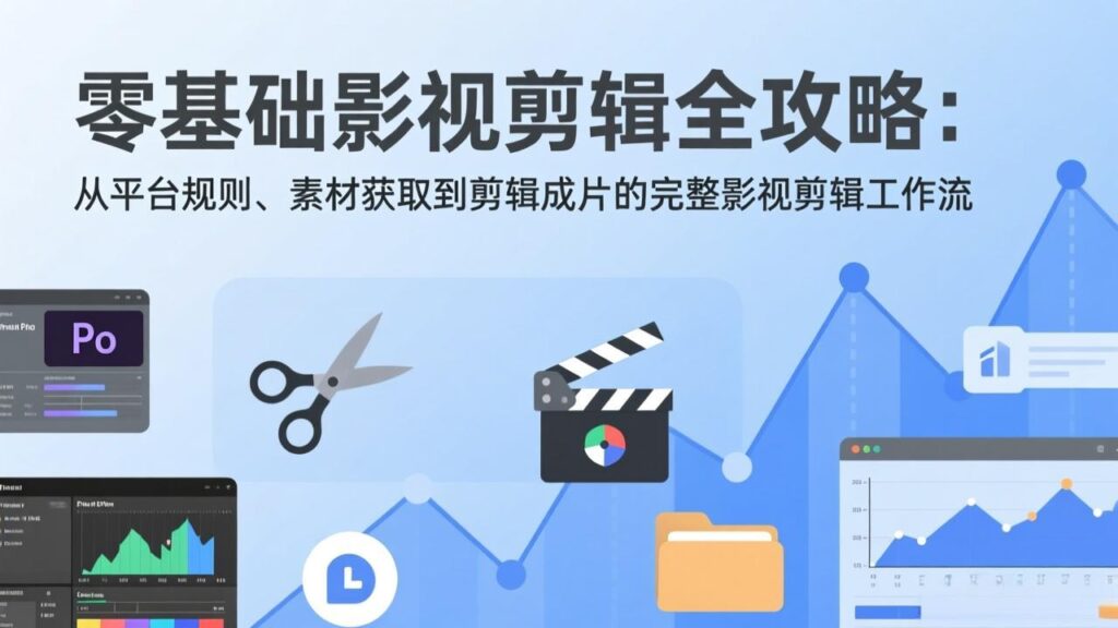 零基础影视剪辑全攻略：从平台规则、素材获取到剪辑成片的完整影视剪辑工作流-优创圈