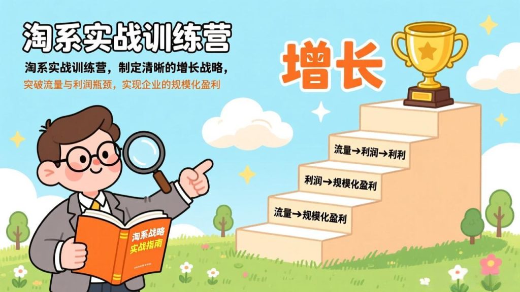 淘系实战训练营(更新)，制定清晰的增长战略，突破流量与利润瓶颈，实现企业的规模化盈利-课赚圈
