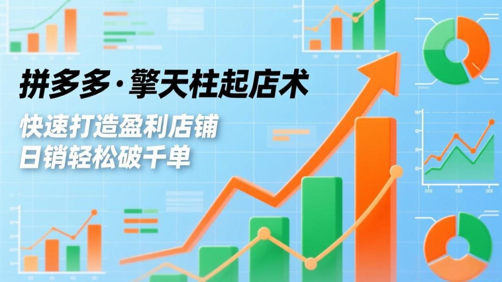 拼多多·擎天柱起店术，爆流布局、利润起飞、不断流，快速打造盈利店铺，日销破千单（更新）-课赚圈