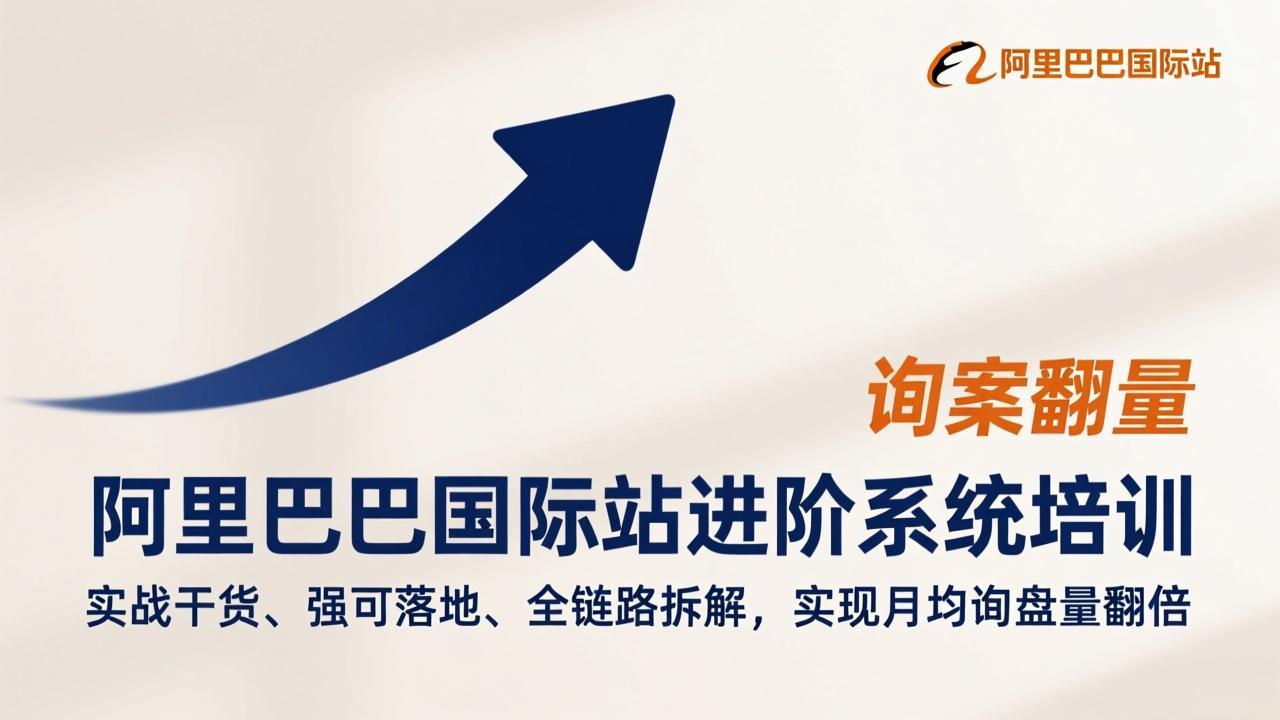 阿里巴巴国际站进阶系统培训，实战干货、强可落地、全链路拆解，实现月均询盘量翻倍-清创圈