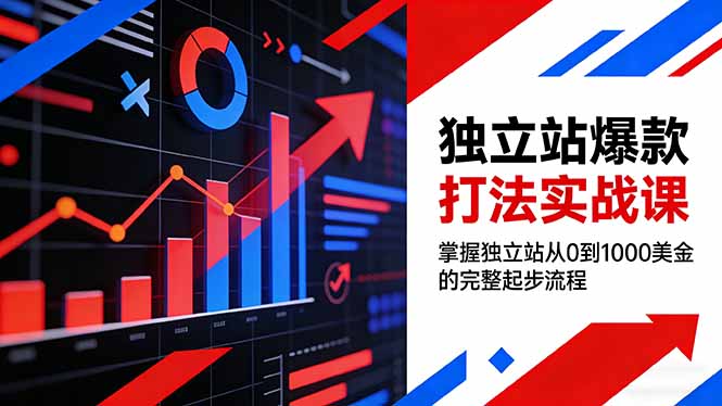 独立站爆款打法实战课，掌握独立站从0到1000美金的完整起步流程-伙伴笔记