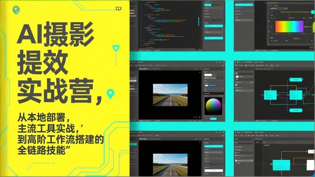 AI+摄影提效实战营，从本地部署，主流工具实战，到高阶工作流搭建的全链路技能-聚创学社
