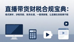 直播带货财税合规宝典:模式解析、涉税风险、账务处理,一堂课搞懂,让直播生意稳赚不赔-优创圈