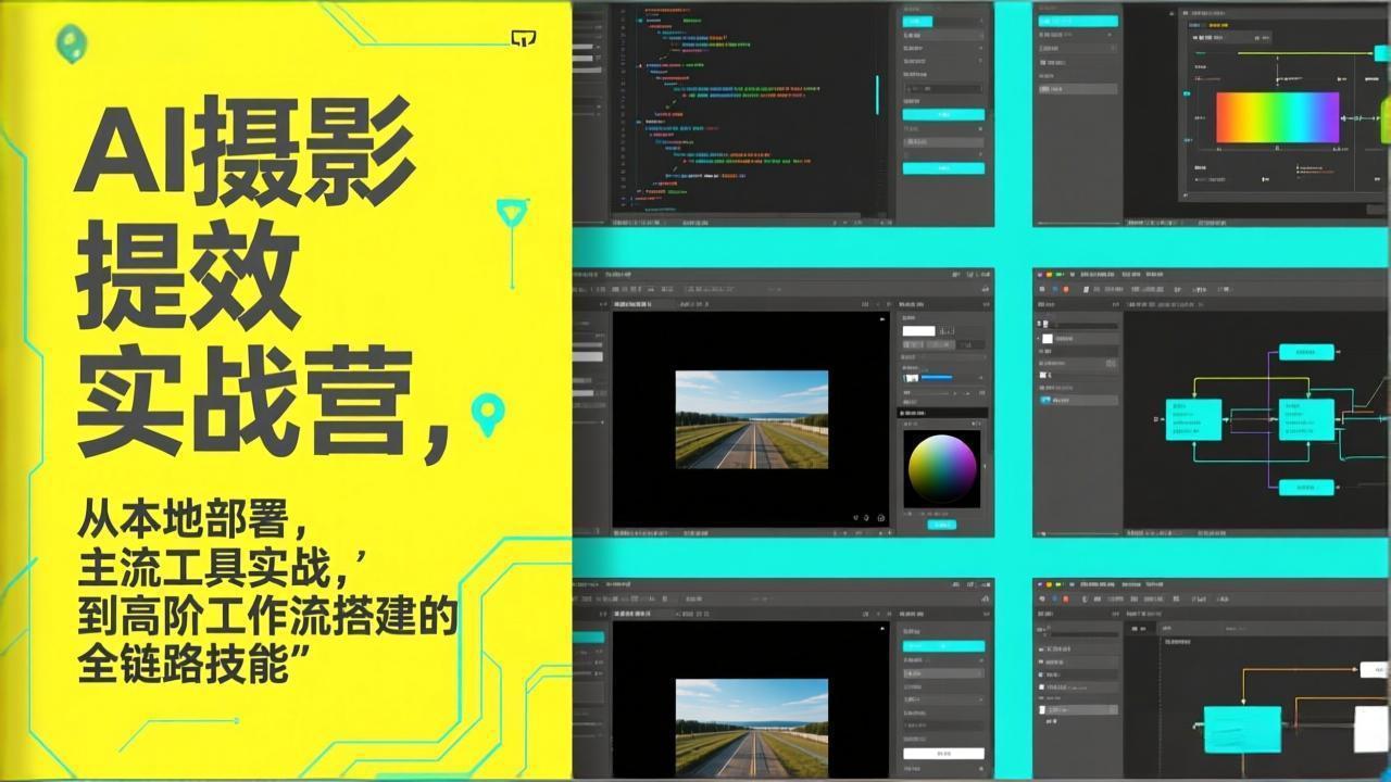 AI+摄影提效实战营,从本地部署,主流工具实战,到高阶工作流搭建的全链路技能-胜创圈