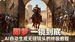 即梦AI一镜到底终极教程，智能补帧+运镜技巧，AI自动生成无缝丝滑长镜头高效出片-优创圈