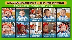 AI火花宝宝宝宝剧场教学课，图文+视频双形式教程，解锁独家分成玩法，零基础也能快速入局变现-优创圈