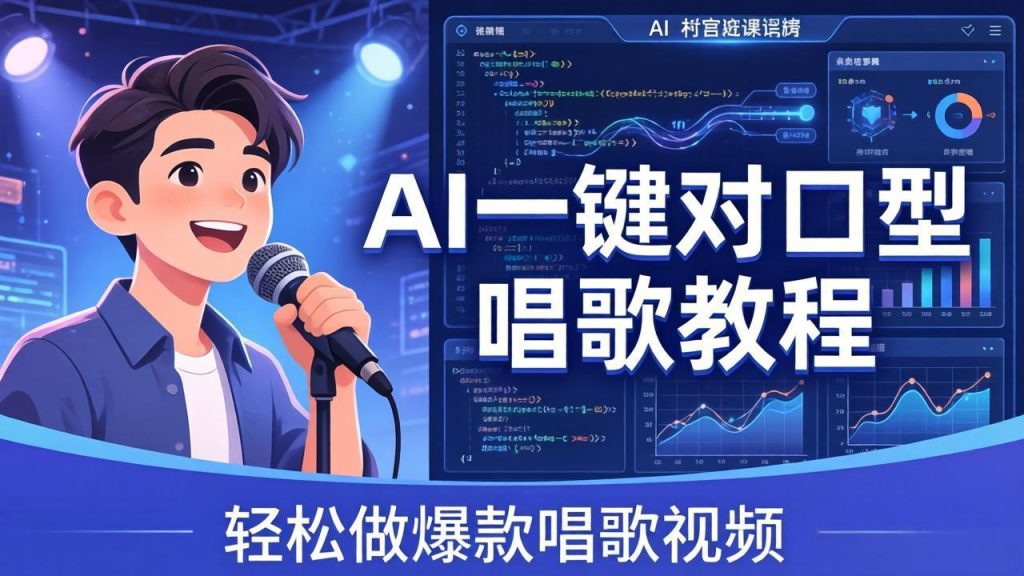 AI一键对口型唱歌教程：零基础也能学，素材准备+模型训练+音色转换，轻松做爆款唱歌视频-优创圈