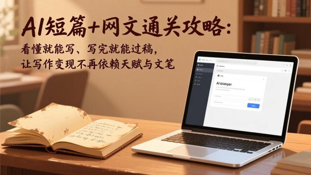AI短篇+网文通关攻略-更新4月：看懂就能写、写完就能过稿，让写作变现不再依赖天赋与文笔-优创圈