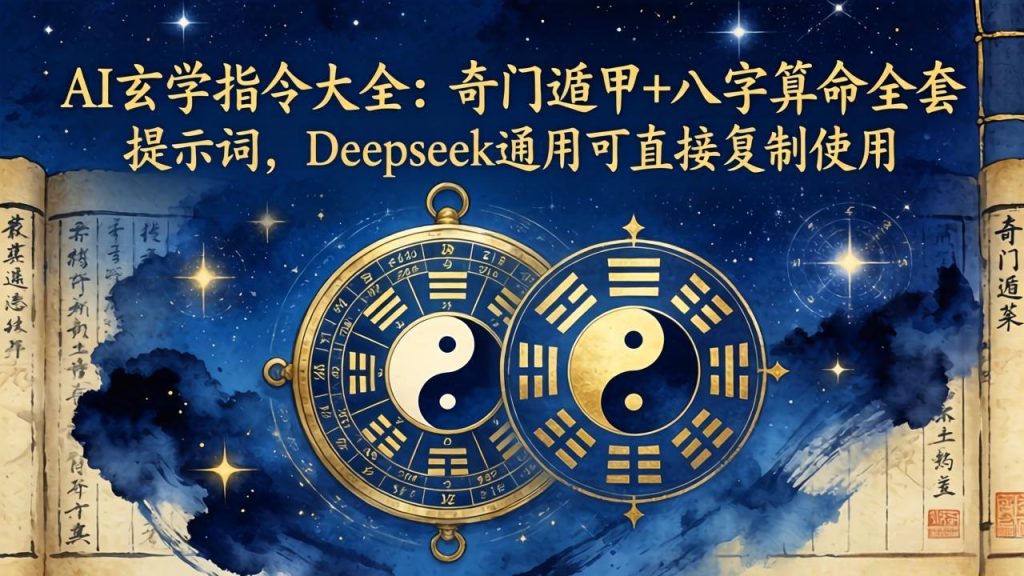 AI玄学指令大全：奇门遁甲+八字算命全套提示词，Deepseek通用可直接复制使用-优创圈