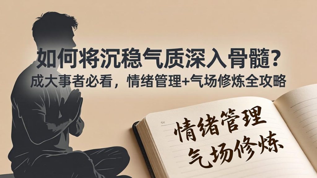 付费文章：如何将沉稳气质深入骨髓？成大事者必看，情绪管理+气场修炼全攻略-优创圈