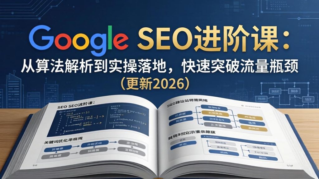 Google SEO进阶课：从算法解析到实操落地，快速突破流量瓶颈（更新2026）-优创圈