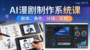 AI漫剧制作系统课：0基础从0到1学会AI制作，掌握剧本、角色、分镜、剪辑全套技能，轻松做号变现-优创圈
