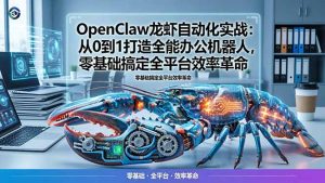OpenClaw龙虾自动化实战：从0到1打造全能办公机器人，零基础搞定全平台效率革命-优创圈