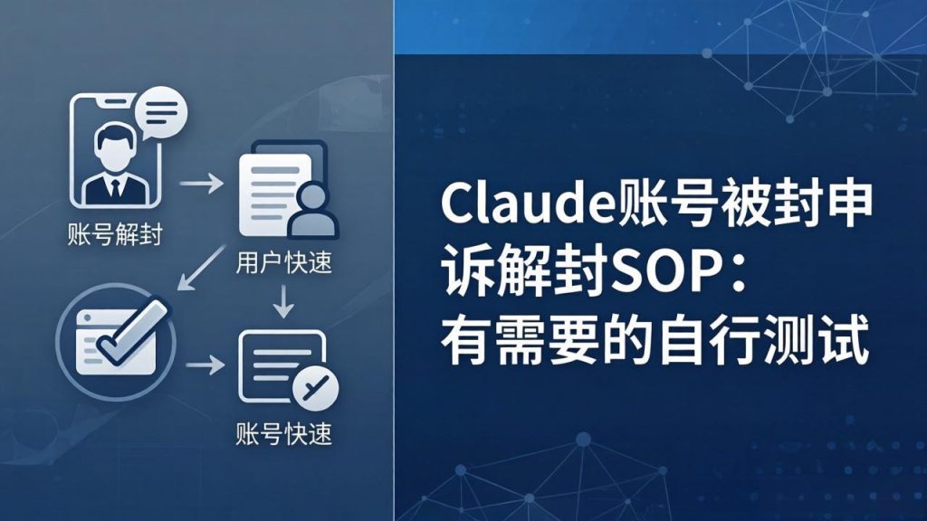 Claude账号被封申诉解封SOP：有需要的自行测试-优创圈