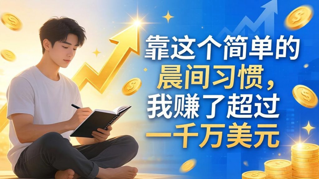 付费文章：靠这个简单的晨间习惯，我赚了超过一千万美元-优创圈