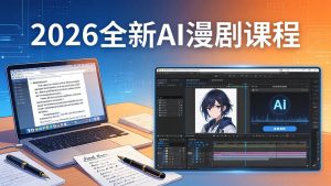 2026全新AI漫剧课程：覆盖创作全链路，教你写作分镜剪辑配音一站式打造漫剧作品-优创圈