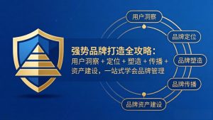 强势品牌打造全攻略：用户洞察 + 定位 + 塑造 + 传播 + 资产建设，一站式学会品牌管理-优创圈