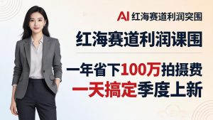 服装老板AI模特图课：一年省下100万拍摄费，一天搞定季度上新，红海赛道利润突围-优创圈
