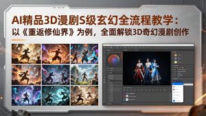 AI精品3D漫剧S级玄幻全流程教学：以《重返修仙界》为例，全面解锁3D奇幻漫剧创作-优创圈