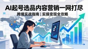 2026 TikTok 跨境AI实操：从零基础到变现全流程，AI起号选品内容营销一网打尽-优创圈