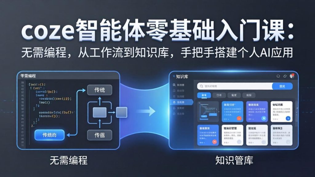 coze智能体零基础入门课：无需编程，从工作流到知识库，手把手搭建个人AI应用-优创圈