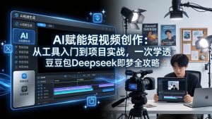 AI赋能短视频创作：从工具入门到项目实战，一次学透豆包Deepseek即梦全攻略-优创圈