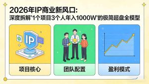 2026年IP商业新风口：深度拆解“1个项目3个人年入1000W”的极简超盘全模型-优创圈